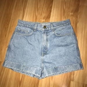 American Apparel High-Waisted Cuffed Shorts